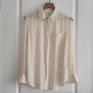 Equipment Ivory Button Down Shirt - XS